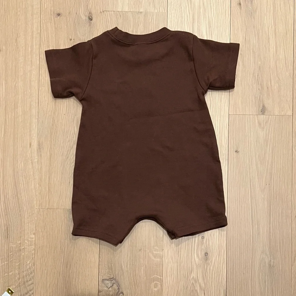 Monogrammed W Will Baby Boys Romper Shorts One Piece Jon Jon Shortall 6-12 month - Picture 6 of 10